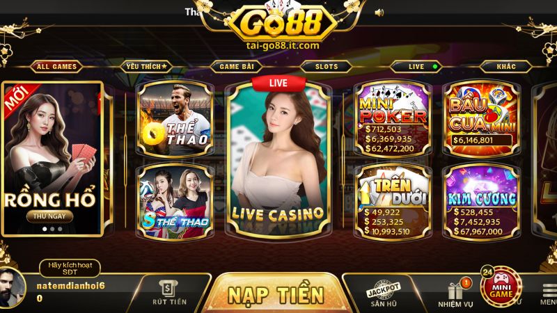 Các bước tham gia Casino Go88 chi tiết cho người mới
