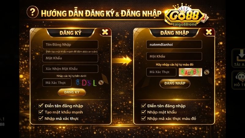 Cách đăng ký và đăng nhập GO88 đơn giản