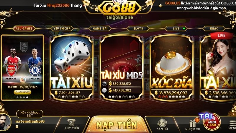 Những sản phẩm cá cược hấp dẫn nhất Go88